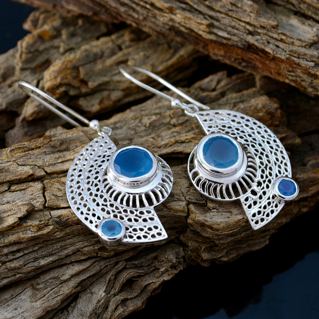 Chalcedony-Japanese-Genesis-multiple-Dangle-Blue-Sterling-Silver-Earring