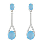 Blue-Chalcedony-American-Jia-Toi-et-Moi-Stud-Blue-Silver-Earring