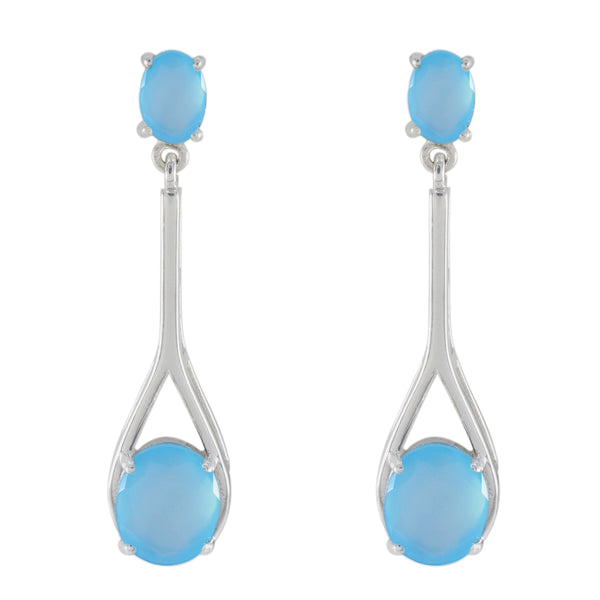 Blue-Chalcedony-American-Jia-Toi-et-Moi-Stud-Blue-Silver-Earring