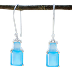Blue-Chalcedony-Egyptian-Rosa-Toi-et-Moi-Dangle-Blue-Sterling-Silver-Earring