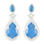 Blue-Chalcedony-Moroccan-Ella-Toi-et-Moi-Stud-Blue-92.5-Silver-Earring