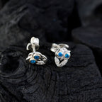 Blue-Topaz-CZ-Japanese-Giulia-multiple-Stud-Blue-925-Sterling-Silver-Earring