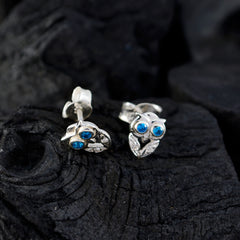 Blue-Topaz-CZ-Japanese-Giulia-multiple-Stud-Blue-925-Sterling-Silver-Earring