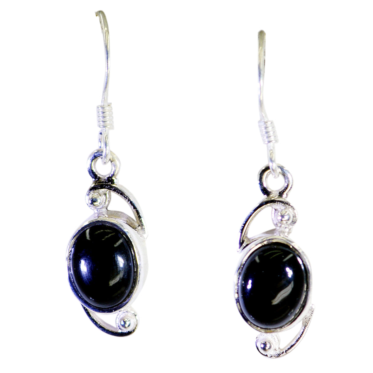 Black-Onyx-Japanese-Julia-multiple-Dangle-Black-925-Silver-Earring Immagine principale del prodotto