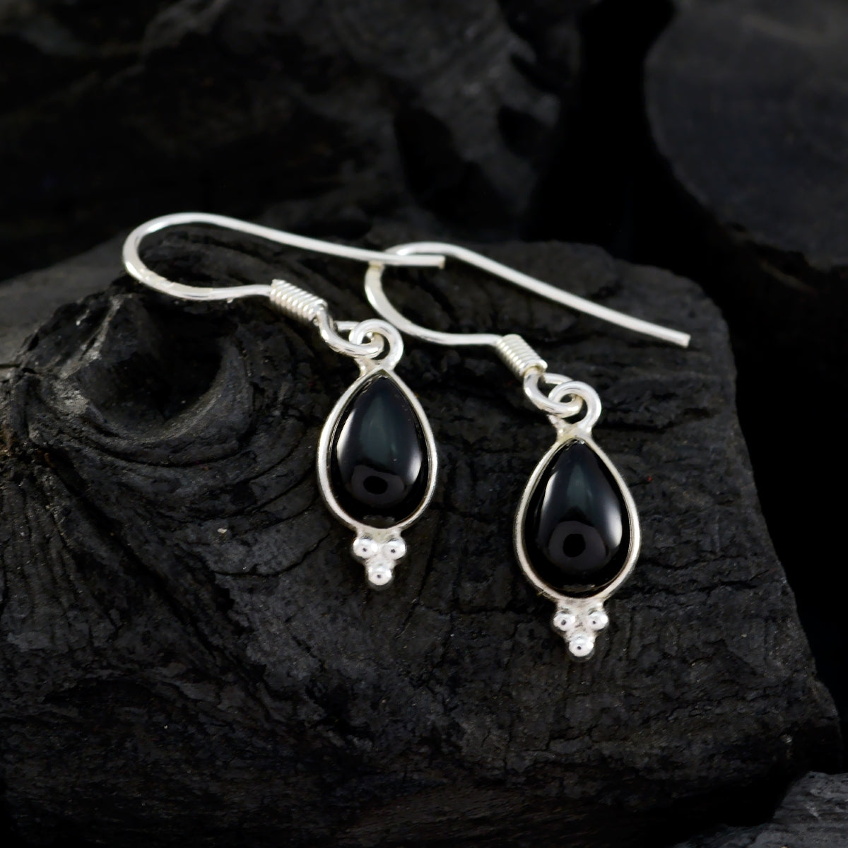 Black-Onyx-Egyptian-Isabella-multiple-Dangle-Black-925-Silver-Earring