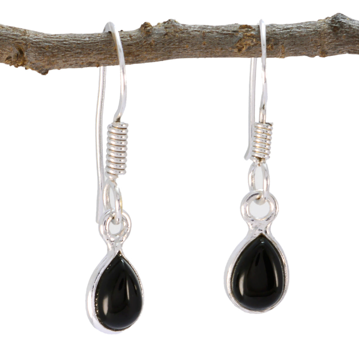 Black-Onyx-Egyptian-Teresa-multiple-Dangle-Black-92.5-Silver-Earring Main image