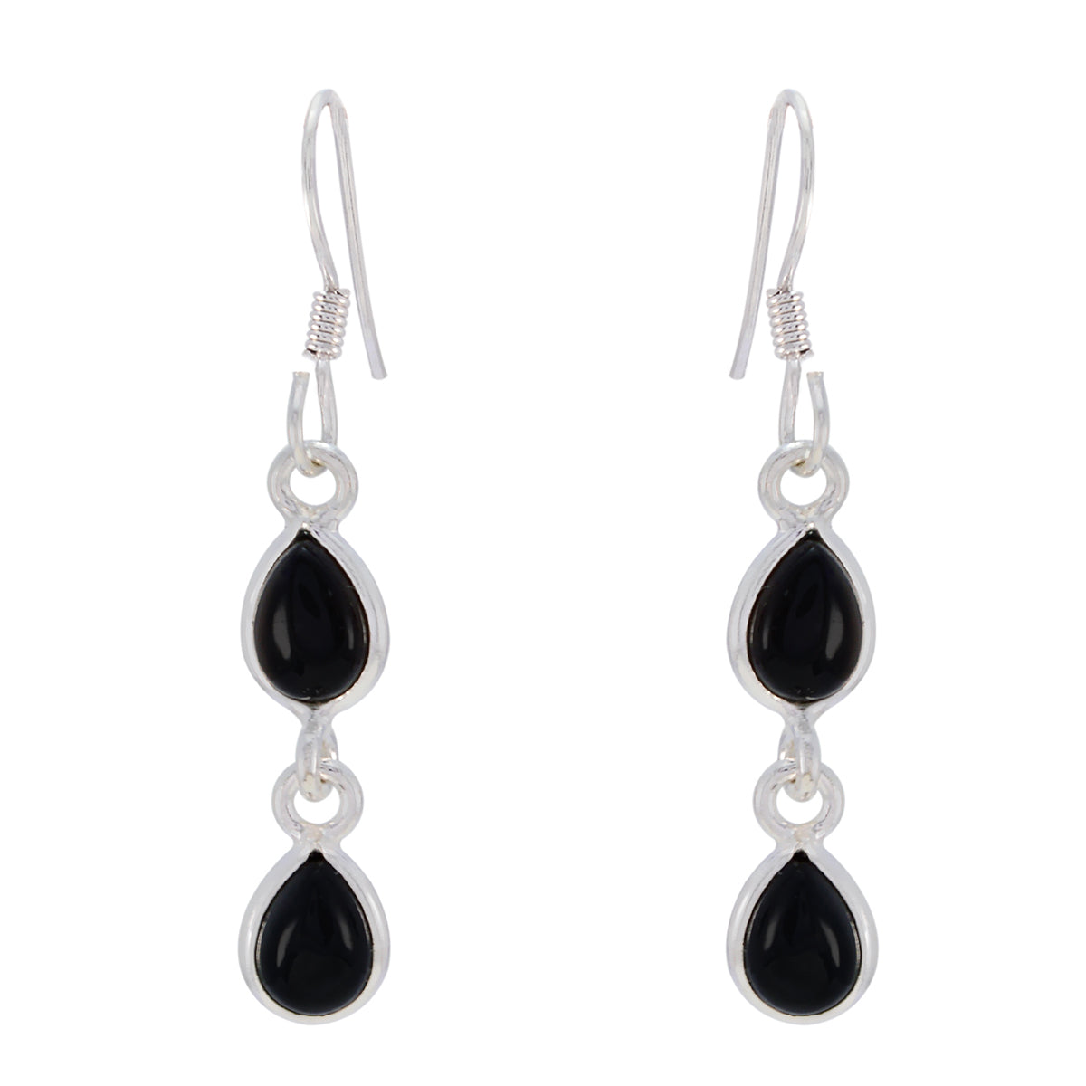 Black-Onyx-American-Valentina-multiple-Dangle-Black-925-Sterling-Silver-Earring Main image