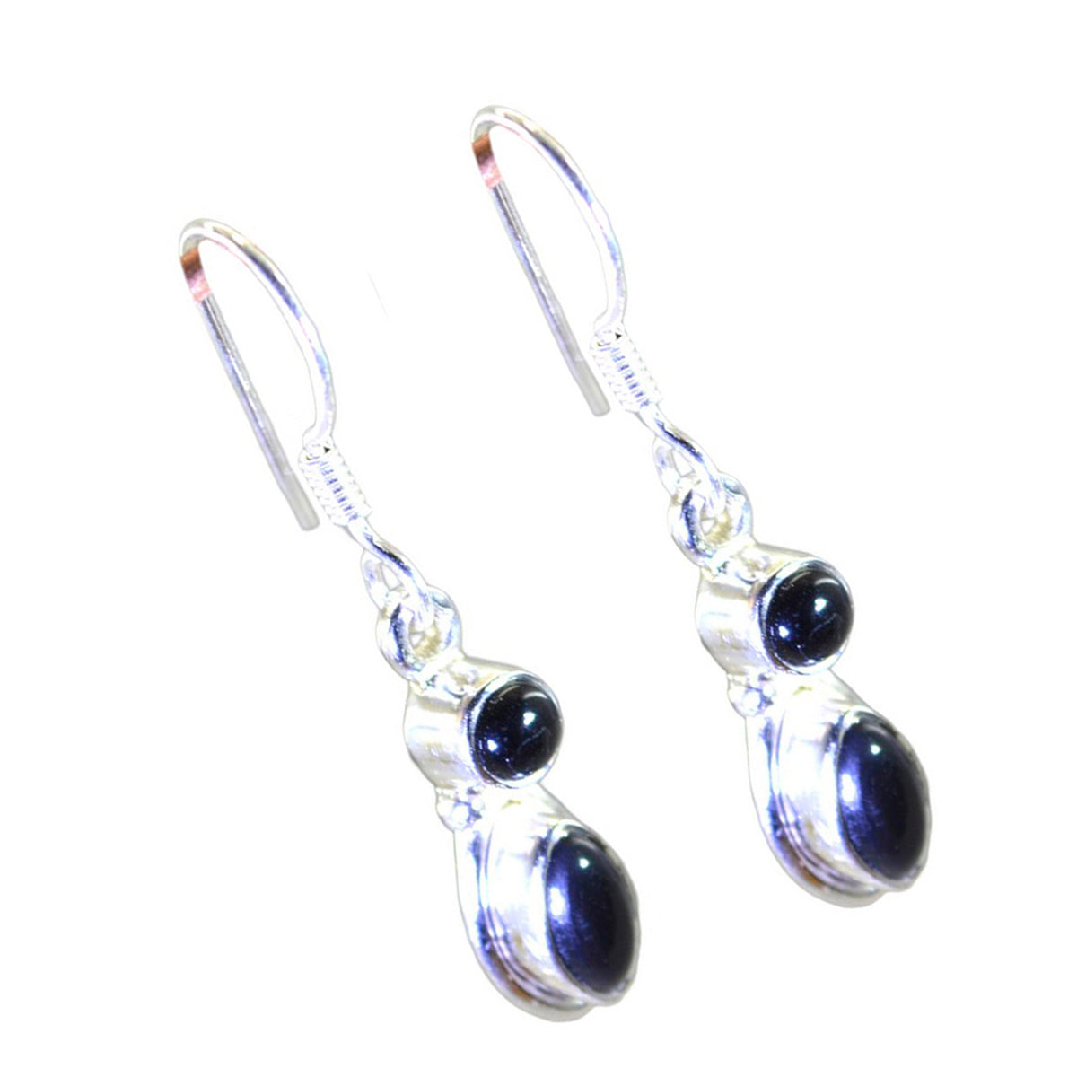 Black-Onyx-Middle-Eastern-Agnes-multiple-Dangle-Black-Sterling-Silver-Earring
