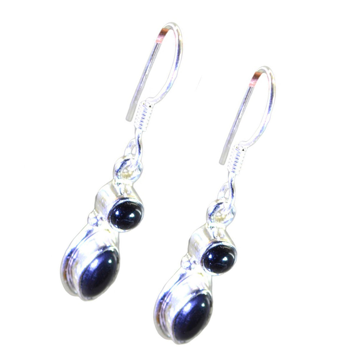 Black-Onyx-Middle-Eastern-Agnes-multiple-Dangle-Black-Sterling-Silver-Earring