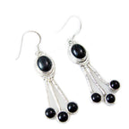 Black-Onyx-Mexican-Aisha-multiple-Dangle-Black-92.5-Silver-Earring