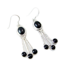 Black-Onyx-Mexican-Aisha-multiple-Dangle-Black-92.5-Silver-Earring