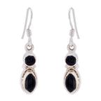 Black-Onyx-Australian-Alice-multiple-Dangle-Black-925-Silver-Earring