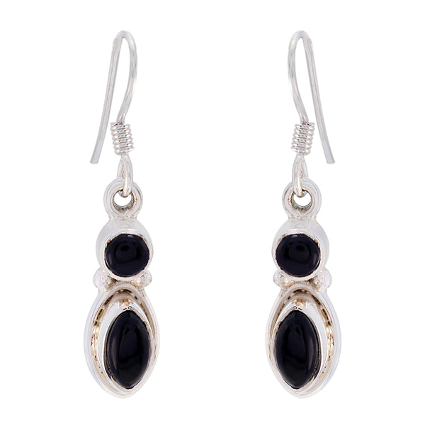 Black-Onyx-Australian-Alice-multiple-Dangle-Black-925-Silver-Earring