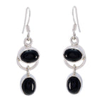 Black-Onyx-African-Joaquina-multiple-Dangle-Black-925-Sterling-Silver-Earring