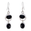Black-Onyx-African-Joaquina-multiple-Dangle-Black-925-Sterling-Silver-Earring