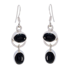 Black-Onyx-African-Joaquina-multiple-Dangle-Black-925-Sterling-Silver-Earring