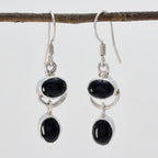 Black-Onyx-African-Joaquina-multiple-Dangle-Black-925-Sterling-Silver-Earring