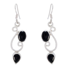 Black-Onyx-Spanish-Alina-multiple-Dangle-Black-925-Sterling-Silver-Earring