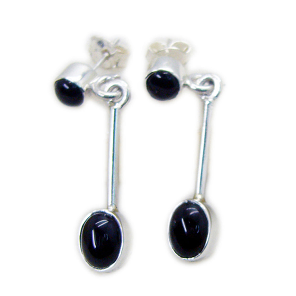 Black-Onyx-Russian-Haruka-multiple-Stud-Black-Sterling-Silver-Earring Huvudsaklig produktbild