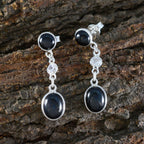 Black-Onyx-French-Anna-multiple-Stud-Black-Sterling-Silver-Earring