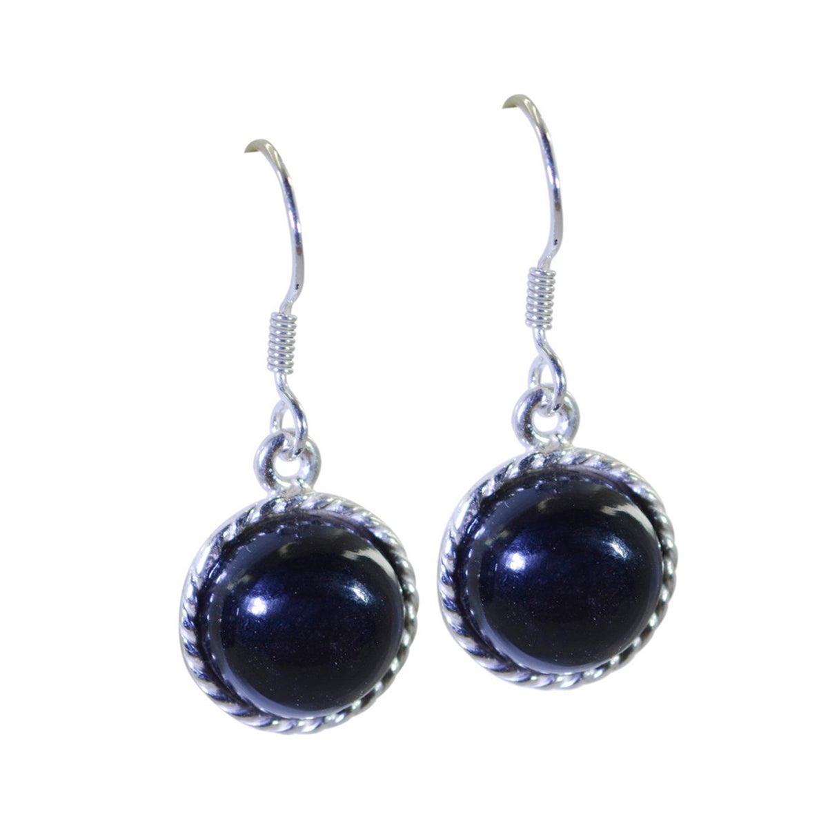 Black-Onyx-German-Aria-multiple-Dangle-Black-925-Silver-Earring Huvudsaklig produktbild