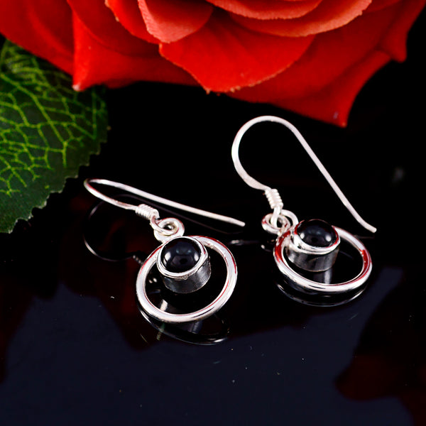 Black-Onyx-African-Audrey-multiple-Dangle-Black-92.5-Silver-Earring