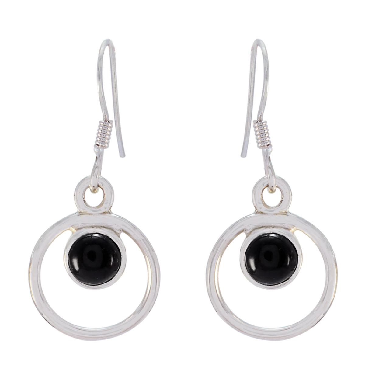 Black-Onyx-African-Audrey-multiple-Dangle-Black-92.5-Silver-Earring Huvudsaklig produktbild