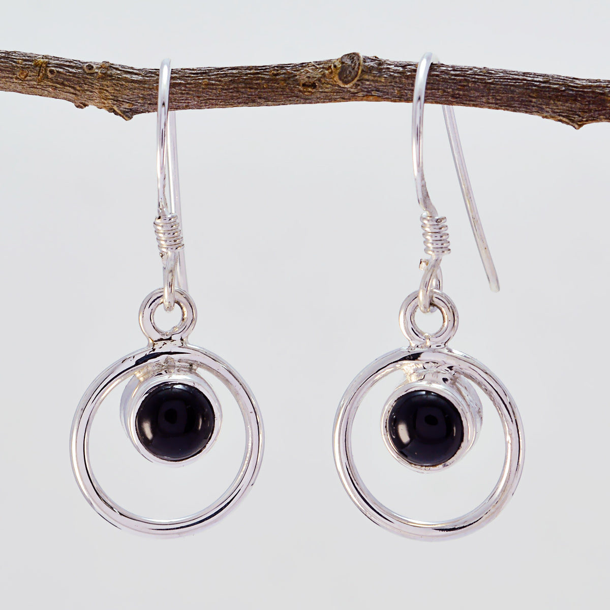 Black-Onyx-African-Audrey-multiple-Dangle-Black-92.5-Silver-Earring