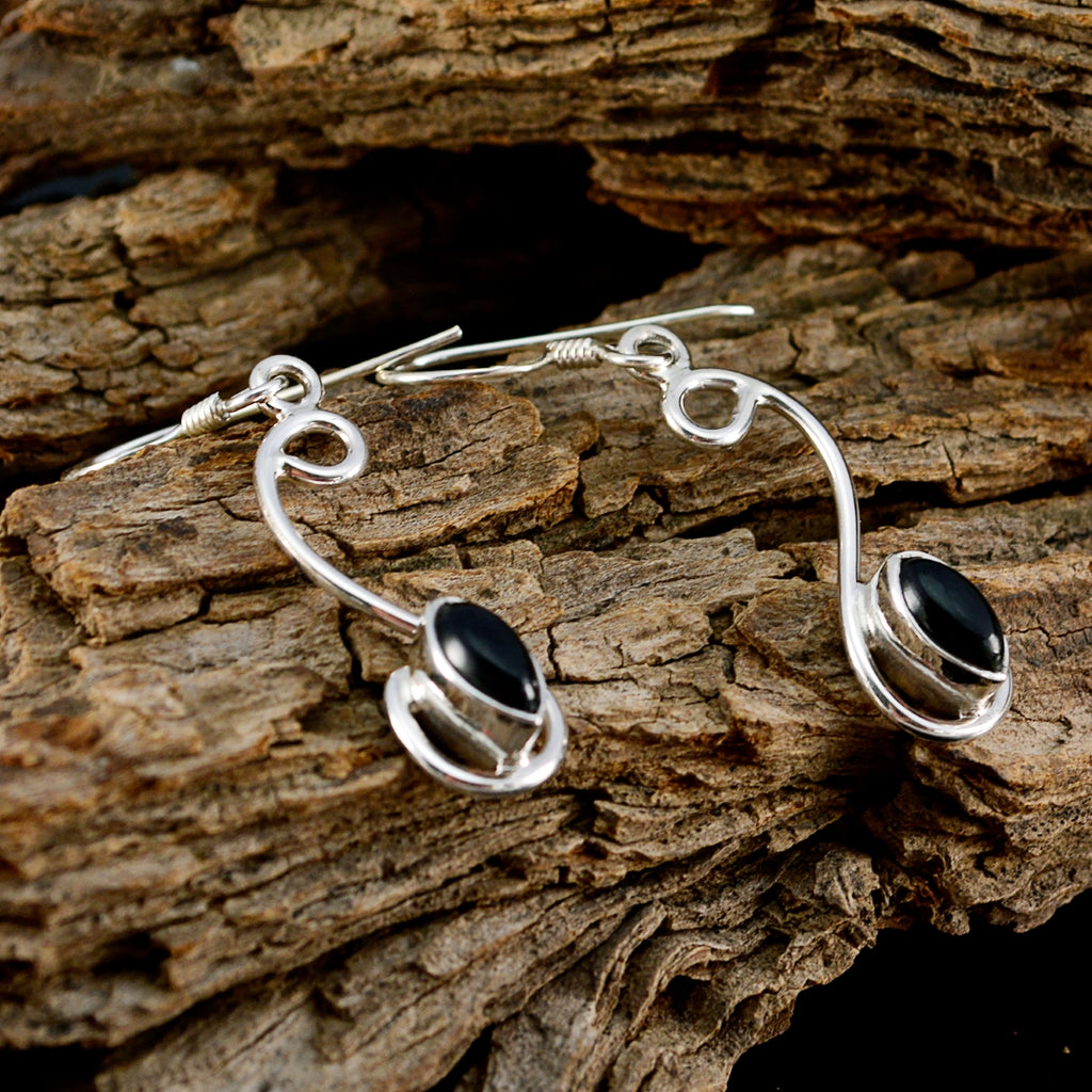 Black-Onyx-Japanese-Lucia-multiple-Dangle-Black-925-Sterling-Silver-Earring