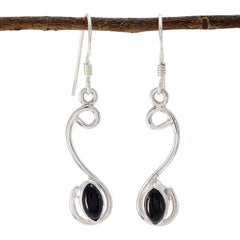 Black-Onyx-Japanese-Lucia-multiple-Dangle-Black-925-Sterling-Silver-Earring