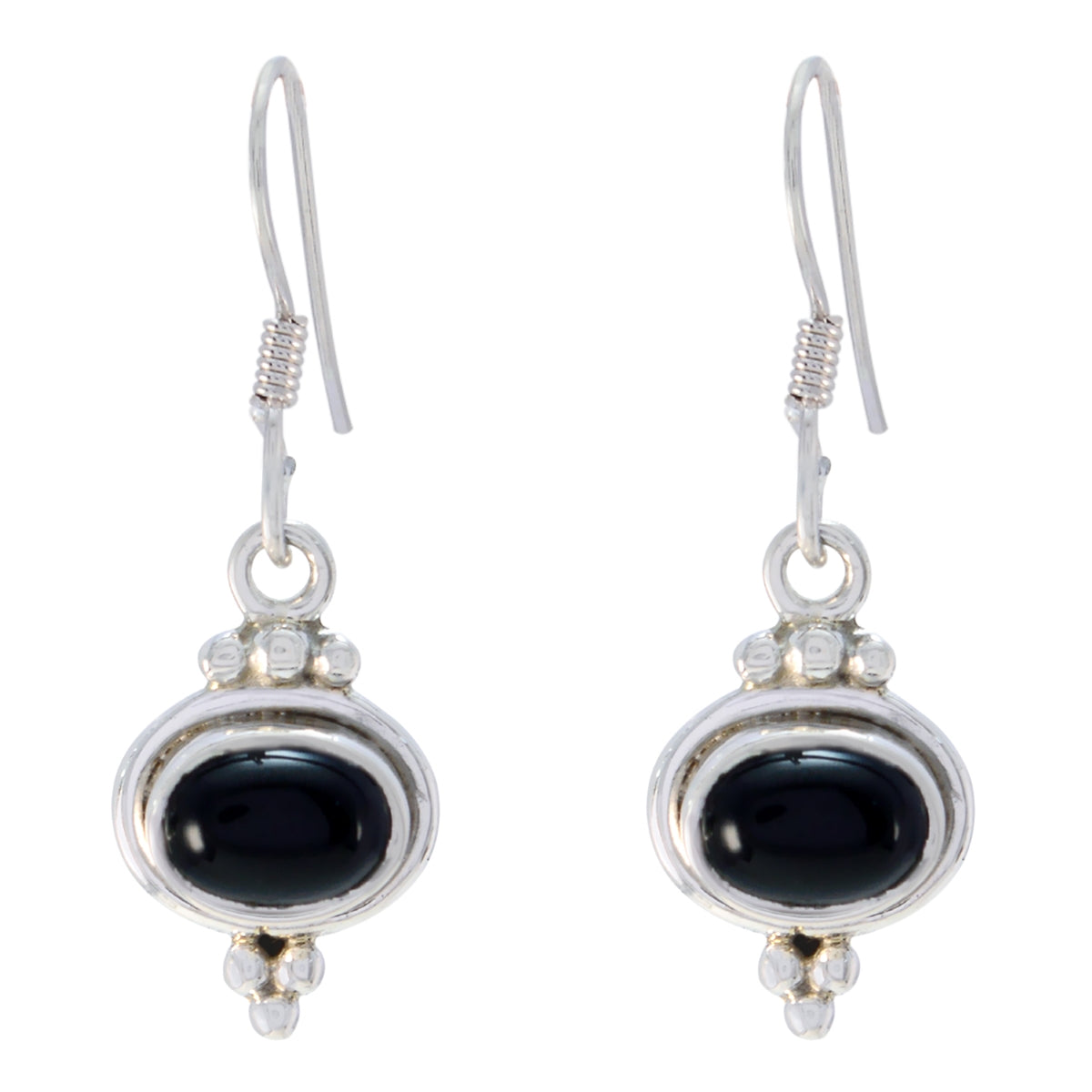 Black-Onyx-Moroccan-Autumn-multiple-Dangle-Black-92.5-Silver-Earring Huvudsaklig produktbild
