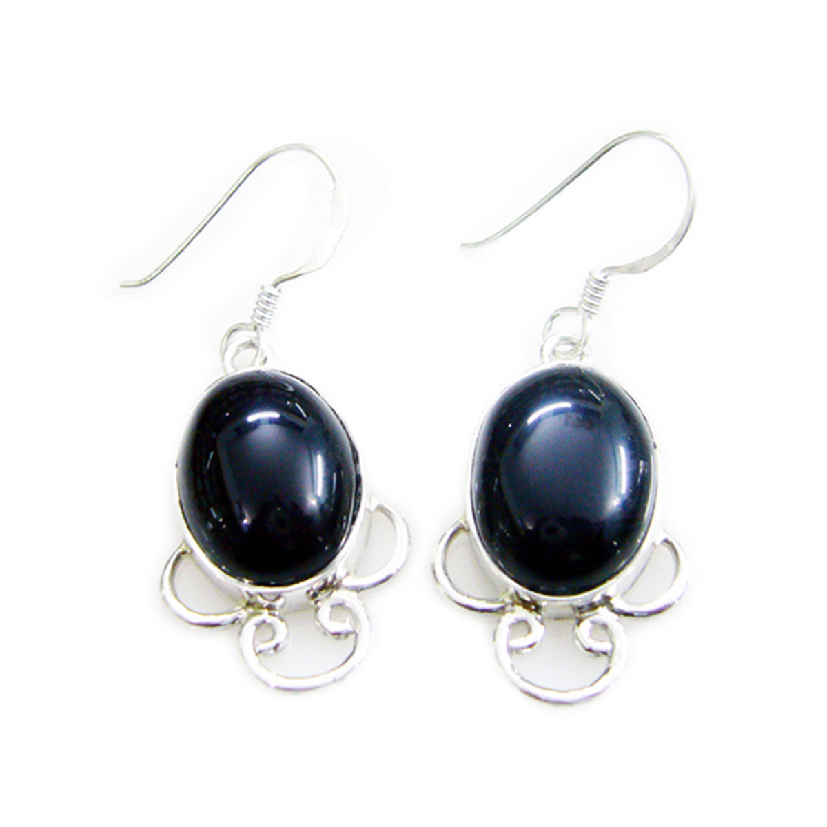Black-Onyx-American-Bella-multiple-Dangle-Black-Silver-Earring Huvudsaklig produktbild