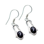 Black-Onyx-Korean-Bianca-multiple-Dangle-Black-Silver-Earring