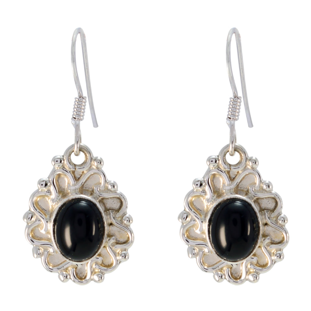 Black-Onyx-Turkish-Camilla-multiple-Dangle-Black-925-Silver-Earring
