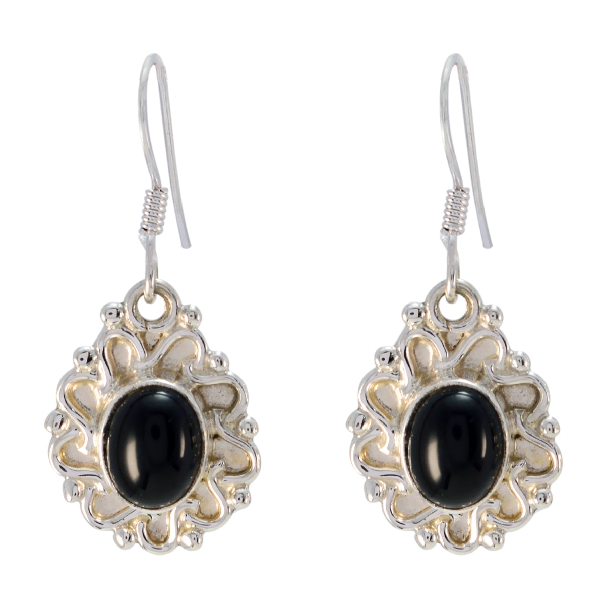 Black-Onyx-Turkish-Camilla-multiple-Dangle-Black-925-Silver-Earring