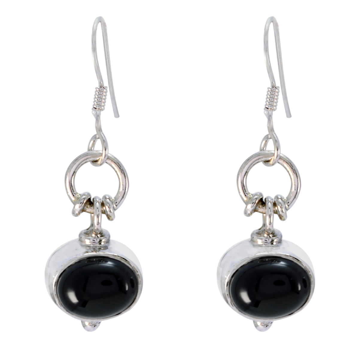 Black-Onyx-Italian-Charlotte-multiple-Dangle-Black-92.5-Silver-Earring Huvudsaklig produktbild