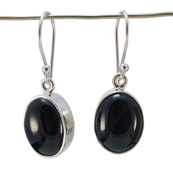 Schwarzer Onyx-Naher Osten-Chloe-mehrere-Ohrhänger-Schwarz-925-Silber-Ohrring