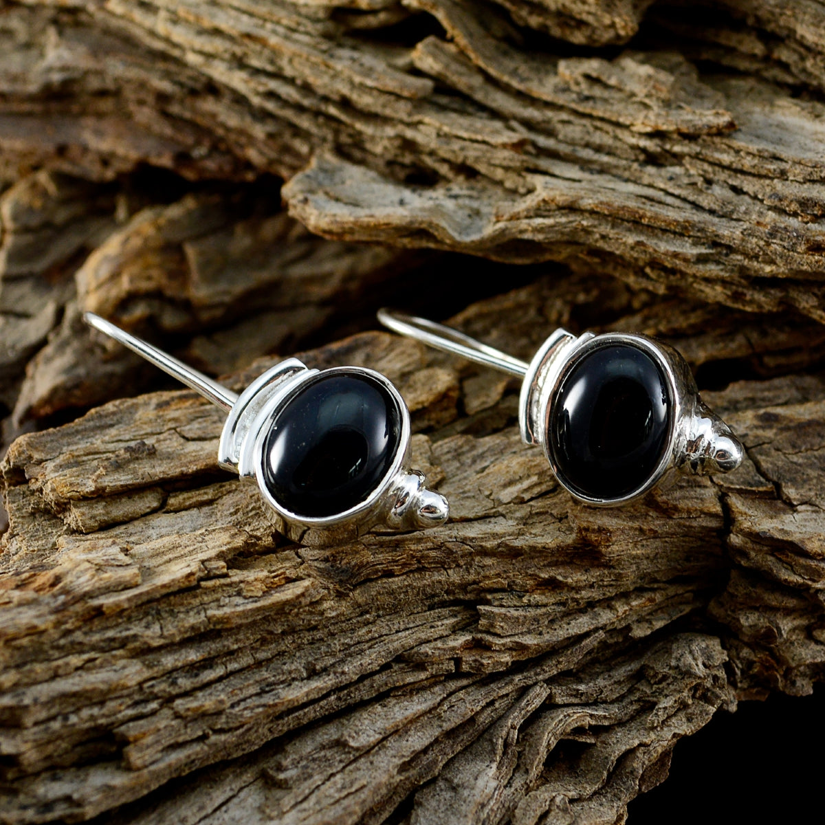 Black-Onyx-Mexican-Claire-multiple-Dangle-Black-Silver-Earring