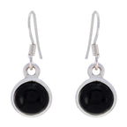 Black-Onyx-French-Eliza-Solitaire-Dangle-Black-925-Sterling-Silver-Earring