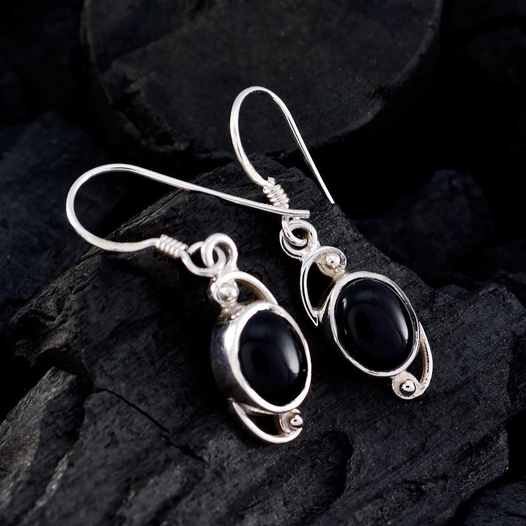 Black-Onyx-German-Ella-Solitaire-Dangle-Black-Silver-Earring