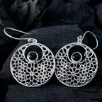 Black-Onyx-African-Ellie-Solitaire-Dangle-Black-92.5-Silver-Earring