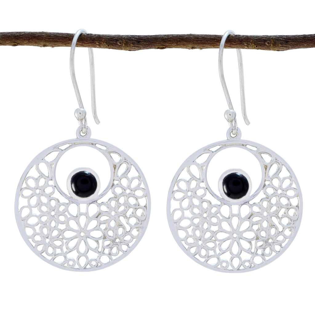 Black-Onyx-African-Ellie-Solitaire-Dangle-Black-92.5-Silver-Earring