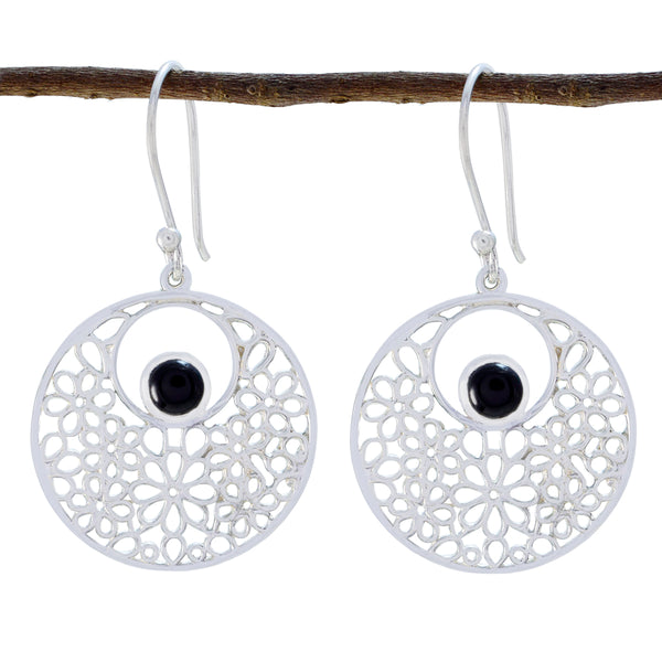 Black-Onyx-African-Ellie-Solitaire-Dangle-Black-92.5-Silver-Earring
