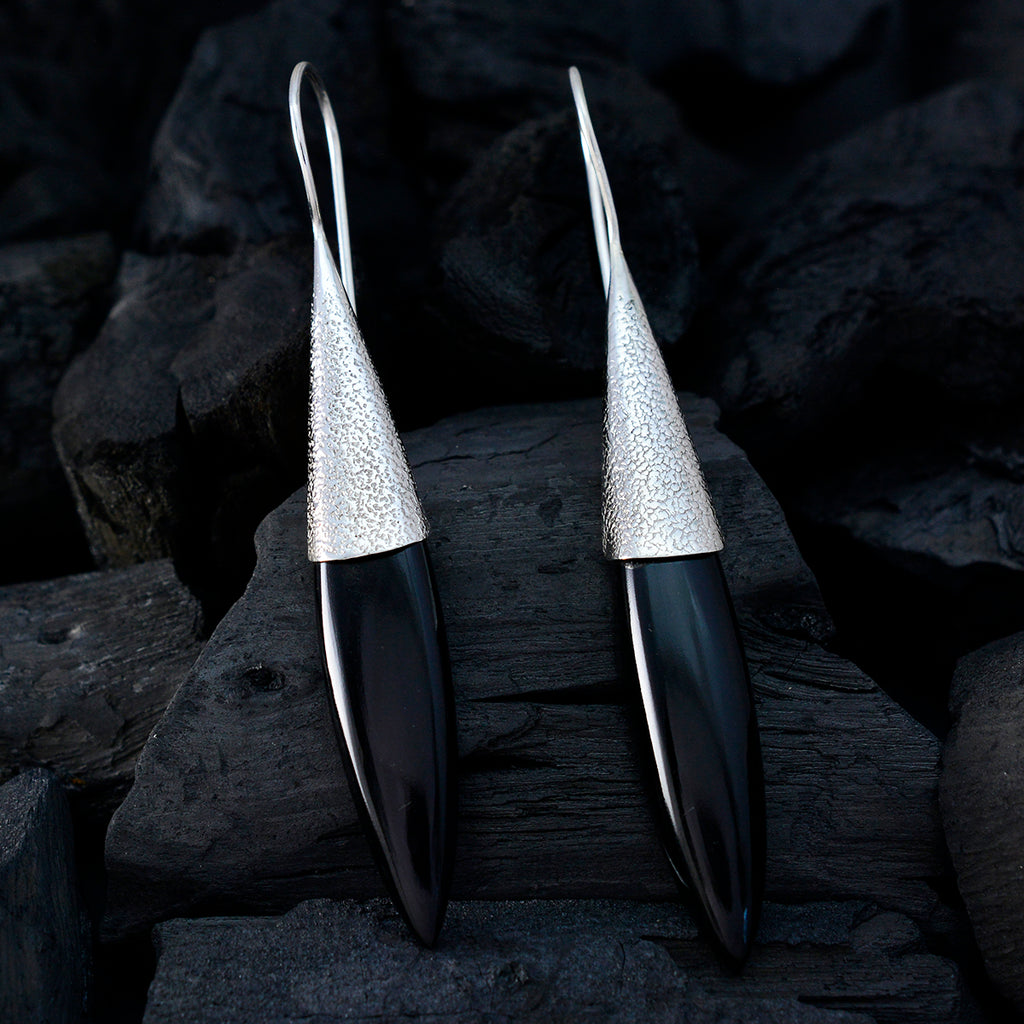 Black-Onyx-Australian-Hana-Solitaire-Dangle-Black-92.5-Silver-Earring