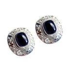 Black-Onyx-Italian-Giulia-Solitaire-Stud-Black-Sterling-Silver-Earring