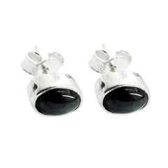 Black-Onyx-Mexican-Greta-Solitaire-Stud-Black-925-Silver-Earring