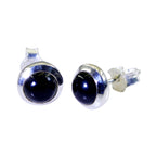 Black-Onyx-Italian-Carolina-Solitaire-Stud-Black-925-Sterling-Silver-Earring