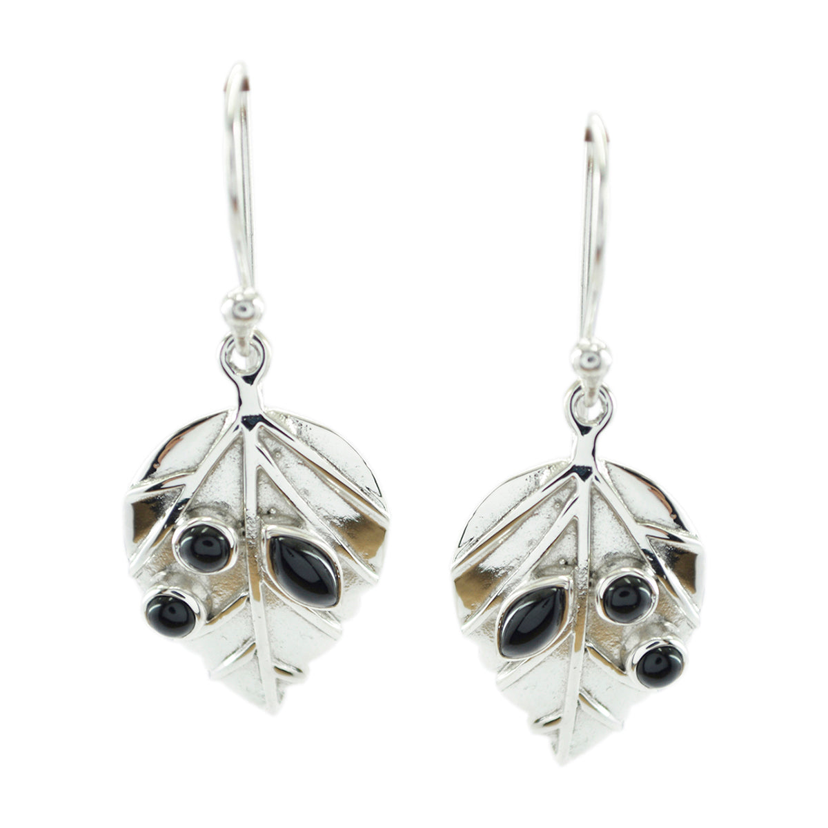 Black-Onyx-Australian-Hanna-multiple-Dangle-Black-92.5-Silver-Earring Image principale du produit