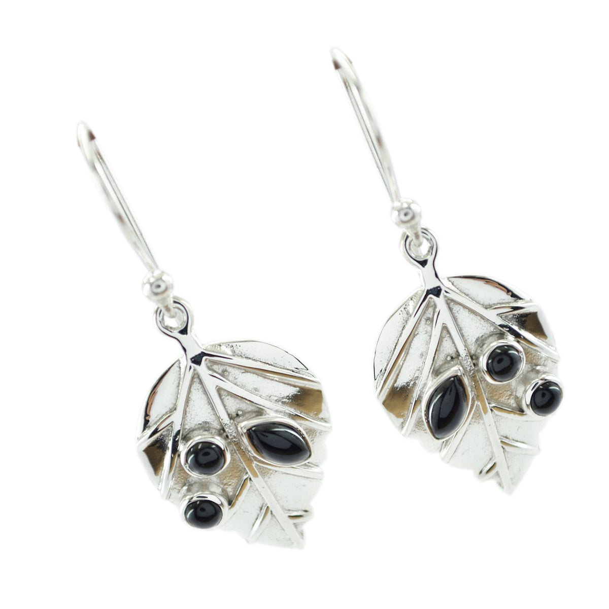 Black-Onyx-Australian-Hanna-multiple-Dangle-Black-92.5-Silver-Earring