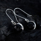 Black-Onyx-Korean-Autumn-multiple-Dangle-Black-Sterling-Silver-Earring